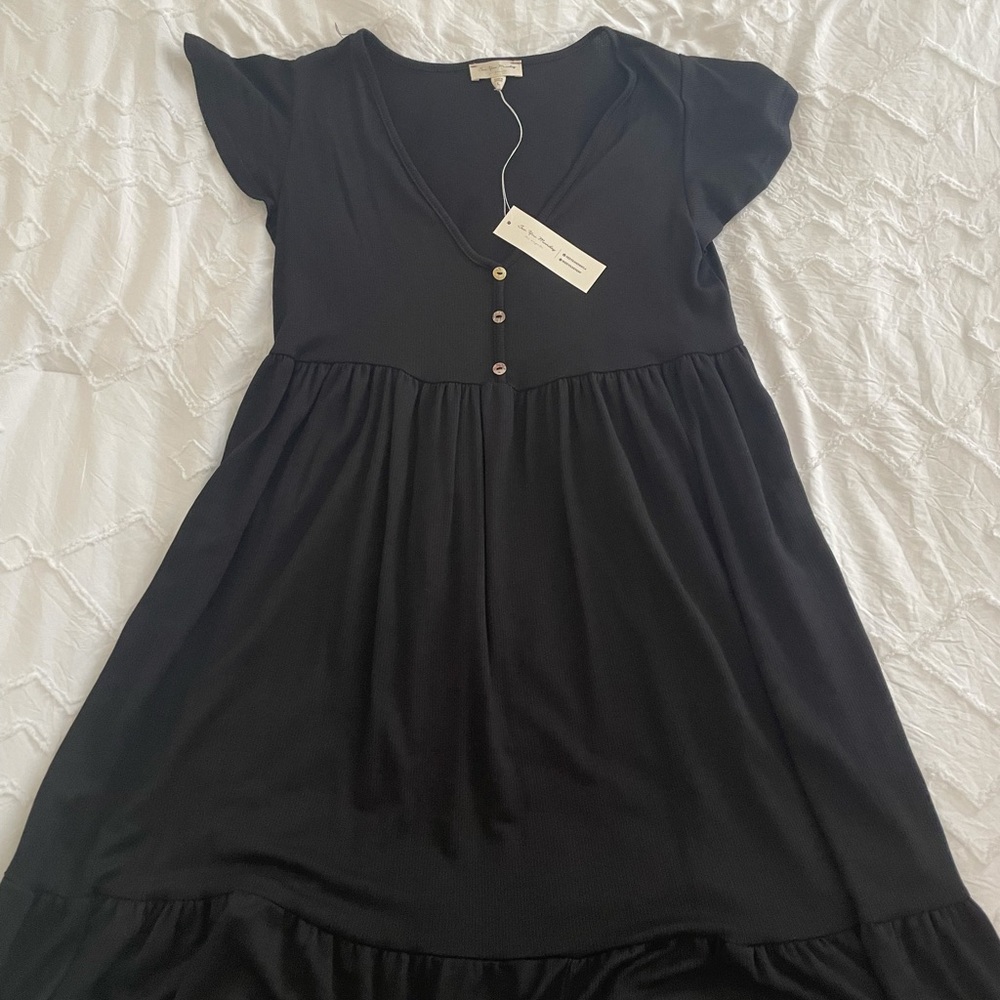 Black baby doll dress